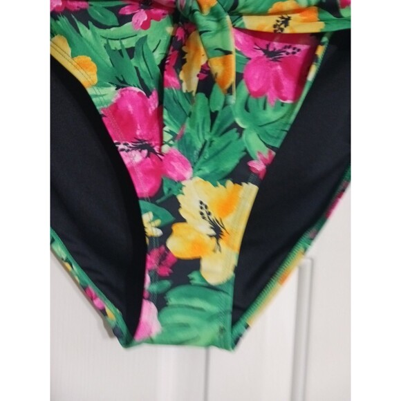 NWT Women's Old Navy High Waisted Bikini Swim Bottoms Size L  Tropical - Picture 7 of 9